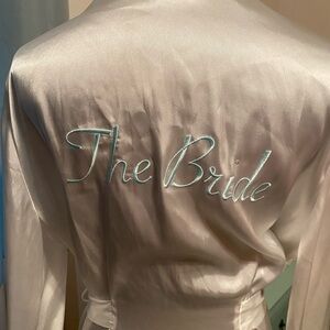 Silky bride robe